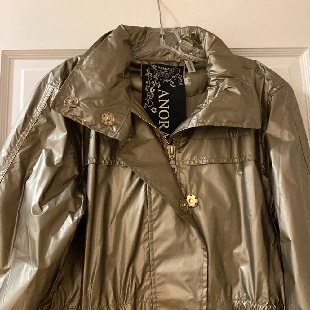 ANORAK Metallic Rain Coat. Sz. XL - Picture 1 of 15